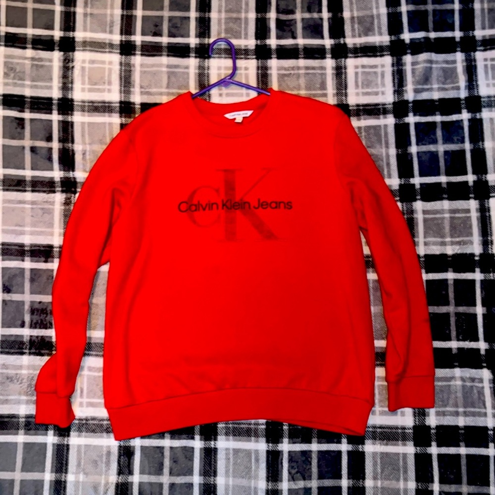 Red Calvin Klein Jeans Sweater Mens
